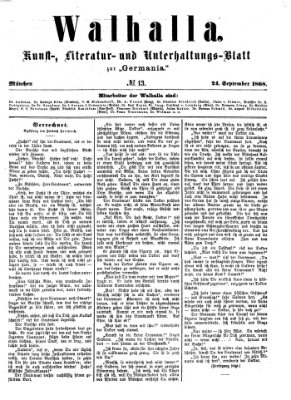 Walhalla (Der Bayerische Landbote) Donnerstag 24. September 1868