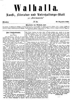 Walhalla (Der Bayerische Landbote) Donnerstag 10. Dezember 1868