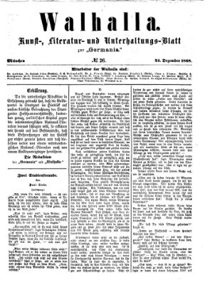 Walhalla (Der Bayerische Landbote) Donnerstag 24. Dezember 1868