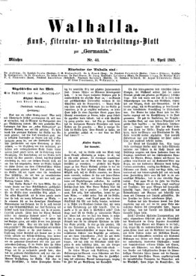 Walhalla (Der Bayerische Landbote) Samstag 10. April 1869