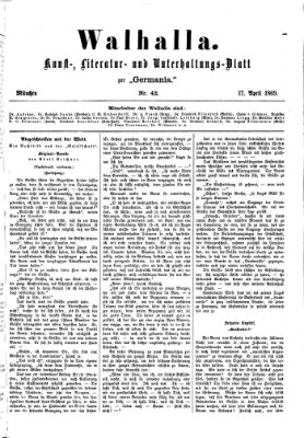 Walhalla (Der Bayerische Landbote) Samstag 17. April 1869