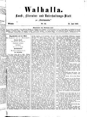 Walhalla (Der Bayerische Landbote) Samstag 26. Juni 1869