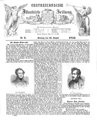 Österreichische illustrierte Zeitung Montag 18. August 1851