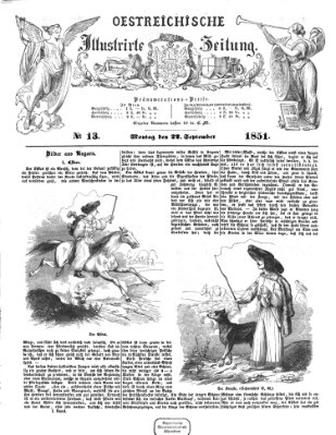 Österreichische illustrierte Zeitung Montag 22. September 1851