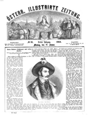 Österreichische illustrierte Zeitung Montag 10. Januar 1853