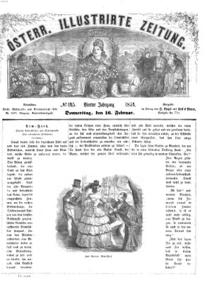 Österreichische illustrierte Zeitung Donnerstag 16. Februar 1854