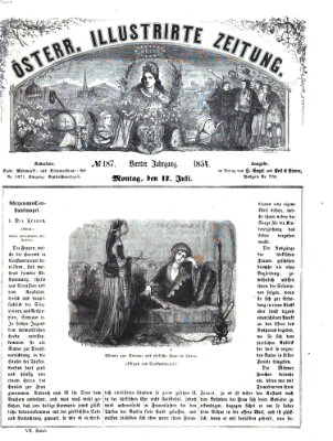 Österreichische illustrierte Zeitung Montag 17. Juli 1854