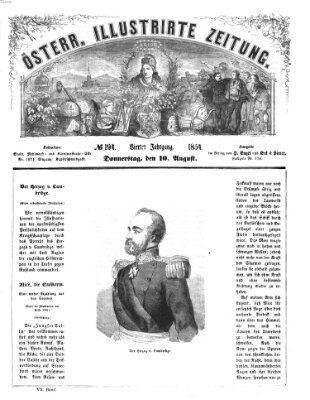 Österreichische illustrierte Zeitung Donnerstag 10. August 1854