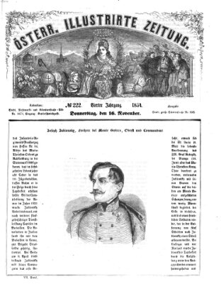 Österreichische illustrierte Zeitung Donnerstag 16. November 1854