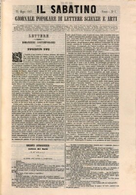 Il sabatino Samstag 22. Mai 1847