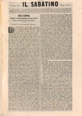 Il sabatino Samstag 28. August 1847