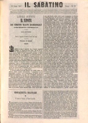 Il sabatino Samstag 23. Oktober 1847