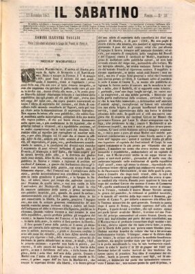 Il sabatino Samstag 13. November 1847