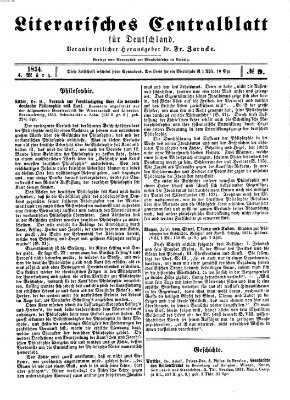 Literarisches Zentralblatt für Deutschland Samstag 4. März 1854