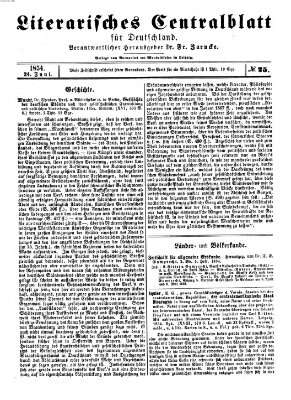 Literarisches Zentralblatt für Deutschland Samstag 24. Juni 1854