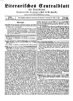 Literarisches Zentralblatt für Deutschland Samstag 7. Oktober 1854