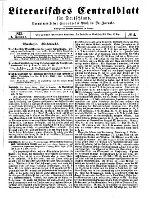 Literarisches Zentralblatt für Deutschland Samstag 6. Januar 1855