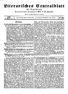 Literarisches Zentralblatt für Deutschland Samstag 8. März 1856