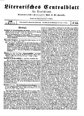 Literarisches Zentralblatt für Deutschland Samstag 5. April 1856