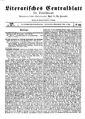 Literarisches Zentralblatt für Deutschland Samstag 3. Mai 1856