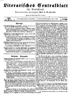 Literarisches Zentralblatt für Deutschland Samstag 17. Mai 1856