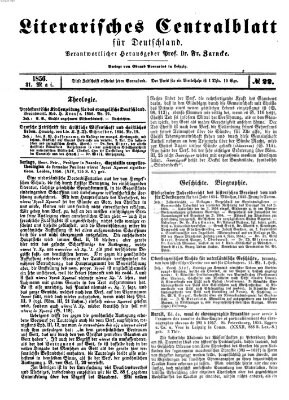 Literarisches Zentralblatt für Deutschland Samstag 31. Mai 1856