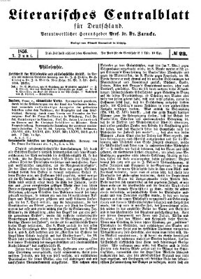 Literarisches Zentralblatt für Deutschland Samstag 7. Juni 1856