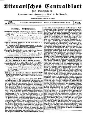 Literarisches Zentralblatt für Deutschland Samstag 18. Oktober 1856