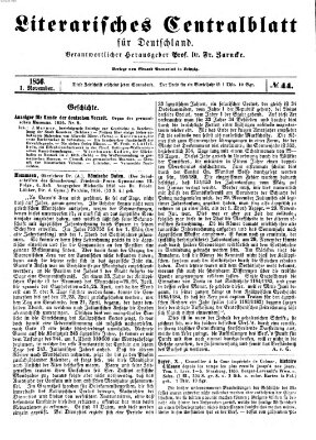 Literarisches Zentralblatt für Deutschland Samstag 1. November 1856