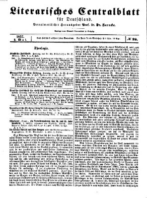 Literarisches Zentralblatt für Deutschland Samstag 2. Mai 1857