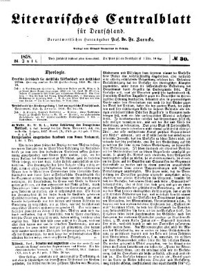 Literarisches Zentralblatt für Deutschland Samstag 24. Juli 1858