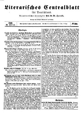 Literarisches Zentralblatt für Deutschland Samstag 23. Juli 1859