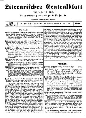 Literarisches Zentralblatt für Deutschland Samstag 30. Juli 1859