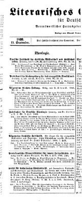 Literarisches Zentralblatt für Deutschland Samstag 15. September 1860