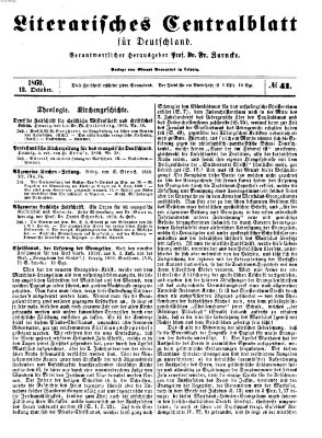 Literarisches Zentralblatt für Deutschland Samstag 13. Oktober 1860