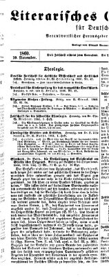 Literarisches Zentralblatt für Deutschland Samstag 10. November 1860