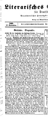 Literarisches Zentralblatt für Deutschland Samstag 17. November 1860