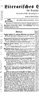 Literarisches Zentralblatt für Deutschland Samstag 29. Dezember 1860