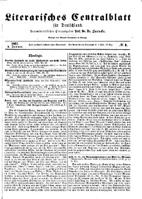 Literarisches Zentralblatt für Deutschland Samstag 5. Januar 1861