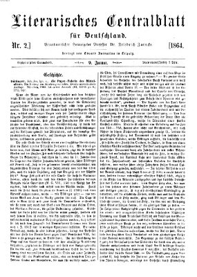 Literarisches Zentralblatt für Deutschland Samstag 9. Januar 1864