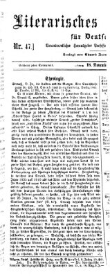 Literarisches Zentralblatt für Deutschland Samstag 18. November 1865