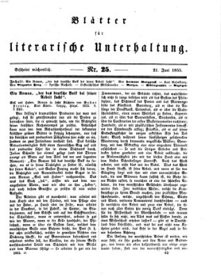 Blätter für literarische Unterhaltung Donnerstag 21. Juni 1855