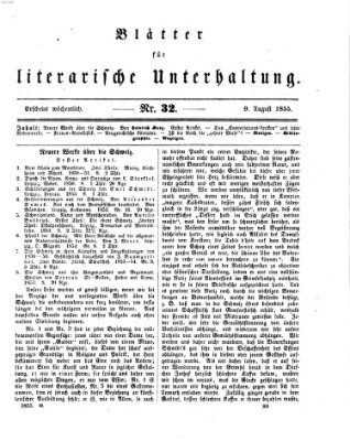 Blätter für literarische Unterhaltung Donnerstag 9. August 1855