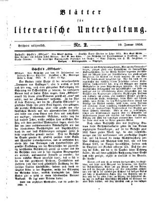 Blätter für literarische Unterhaltung Donnerstag 10. Januar 1856