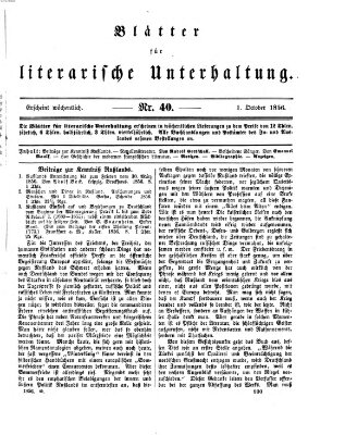 Blätter für literarische Unterhaltung Mittwoch 1. Oktober 1856