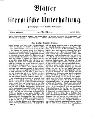 Blätter für literarische Unterhaltung Donnerstag 15. Juli 1869