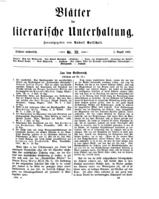 Blätter für literarische Unterhaltung Donnerstag 5. August 1869