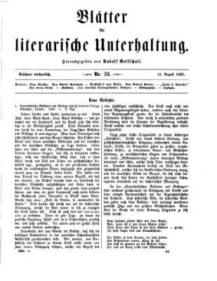 Blätter für literarische Unterhaltung Donnerstag 12. August 1869