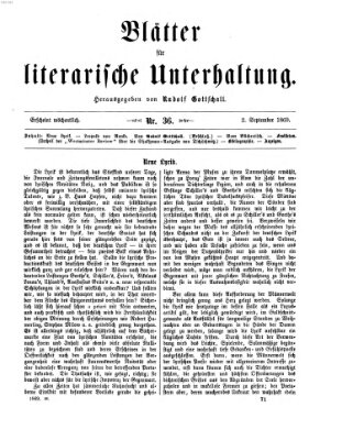 Blätter für literarische Unterhaltung Donnerstag 2. September 1869