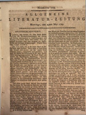 Allgemeine Literatur-Zeitung (Literarisches Zentralblatt für Deutschland) Montag 23. Mai 1785